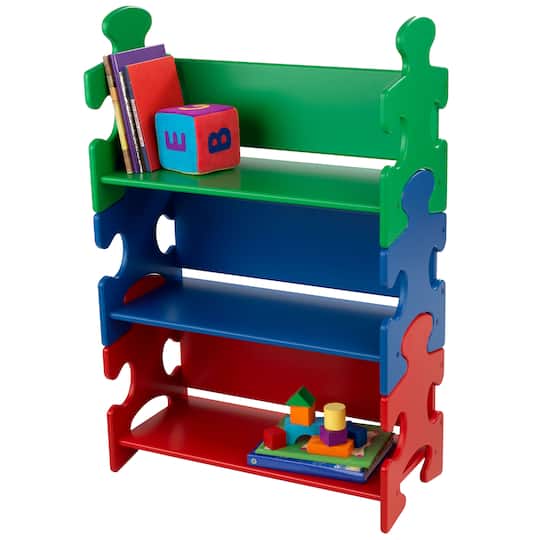 KidKraft Puzzle Book Shelf, Primary